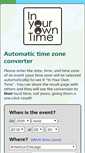 Mobile Screenshot of inyourowntime.info