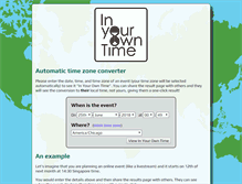 Tablet Screenshot of inyourowntime.info